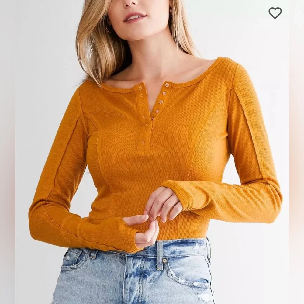 NWT Free People Sloane Bodysuit in Amber, Various Sizes - Picture 1 of 14